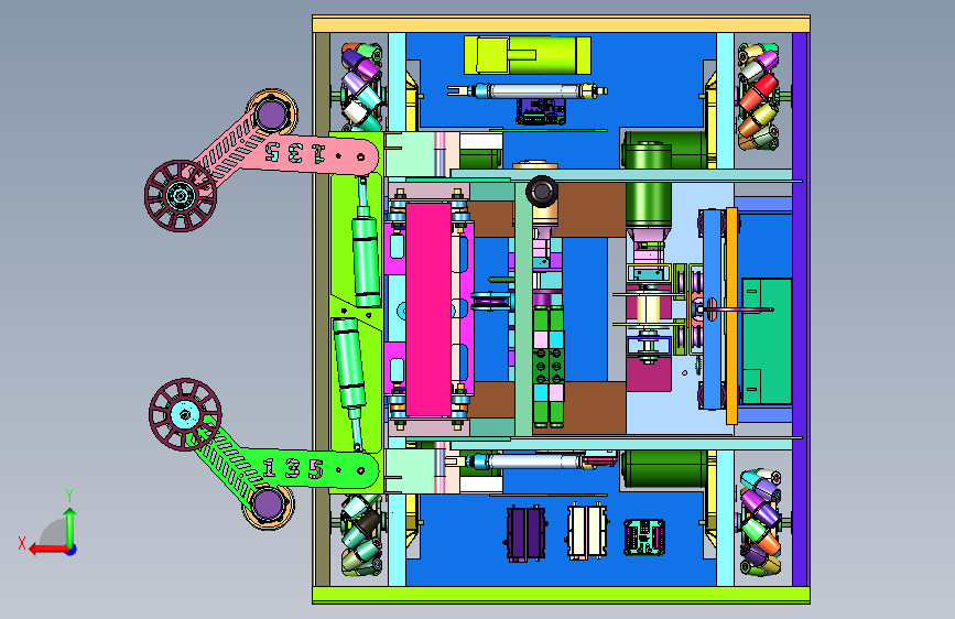 夹持式搬运引导编程车 背面视图