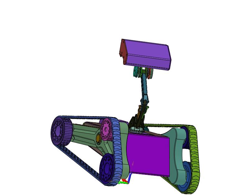 履带机器人3D双目VR视频小车：配备了3D双目摄像头和VR视频技术，可以实时传输高质量的3D视频，使用户可以身临其境地感受到现场的环境和场景。 履带式设计：履带机器人3D双目VR视频小车采用履带式设计，具有强大的适应能力和越障能力，