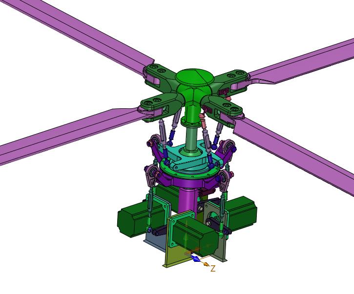 直升飞机无副翼主旋翼头总成