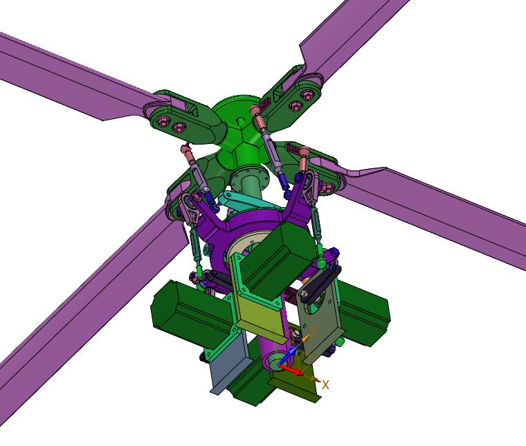 直升飞机无副翼主旋翼头总成