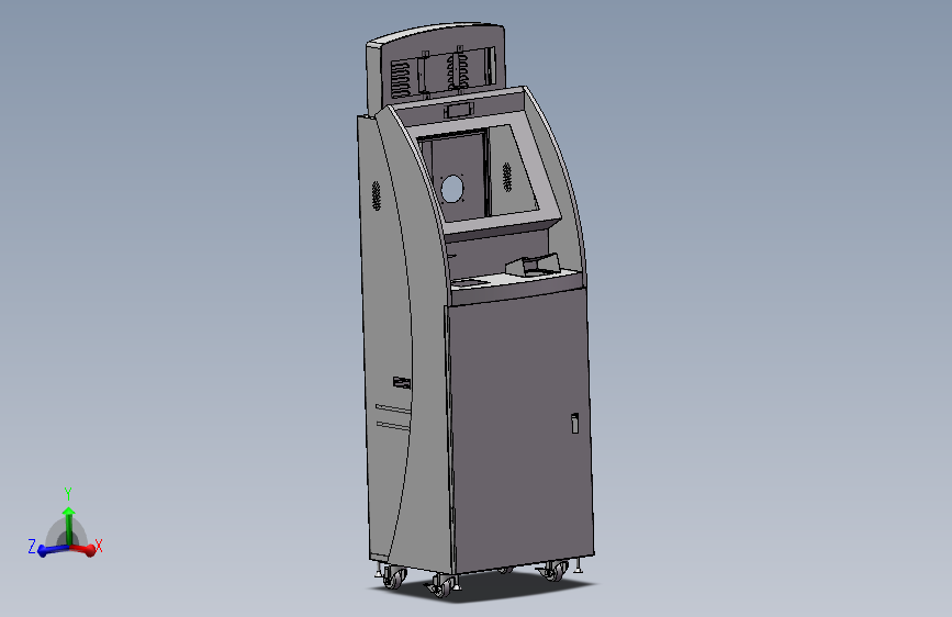 ATM银行操作台外壳钣金_SOLIDWORKS 2021_模型图纸下载 – 懒石网