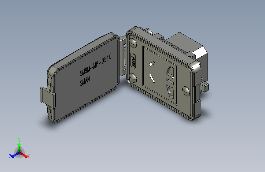 SMSM-MP-0510迷你型通信面板、10A电源插座(国标5孔)