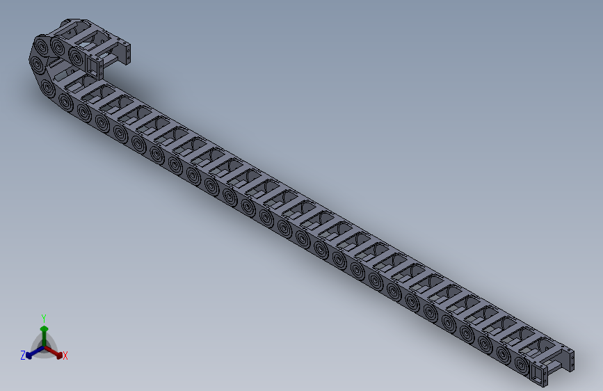 弯曲半径55和75内高25两侧打开型DA桥式拖链[DMD25BDA-25-57-R55-30]