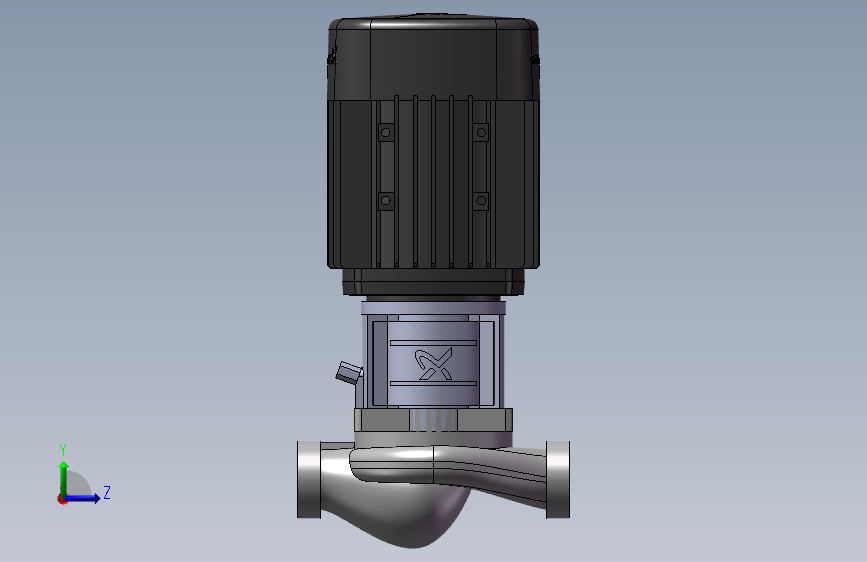 格兰富管道泵TPB 25-50_2P Grundfos 左侧视图