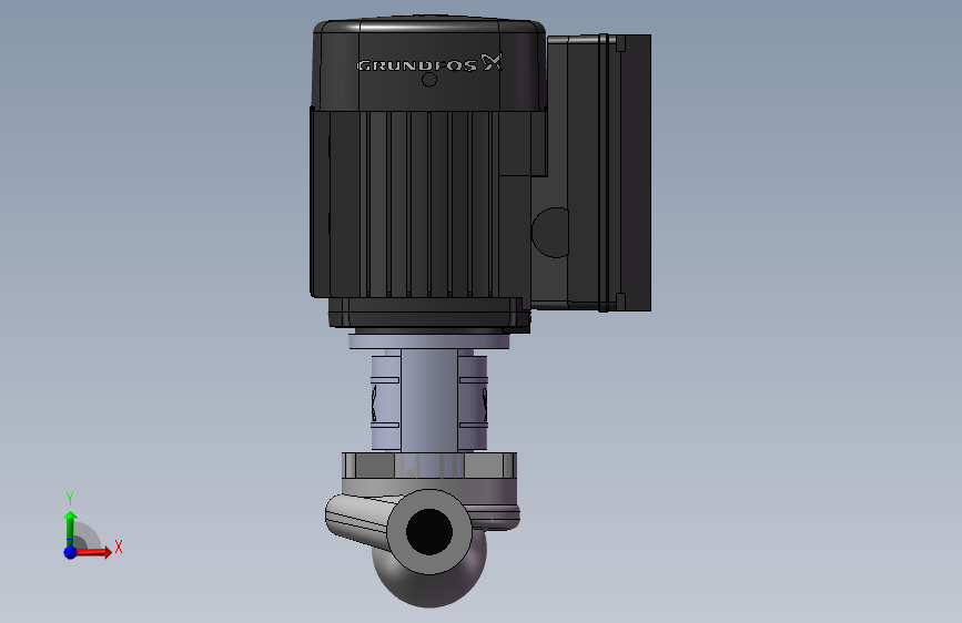 格兰富管道泵TPB 25-50_2P Grundfos 正面视图