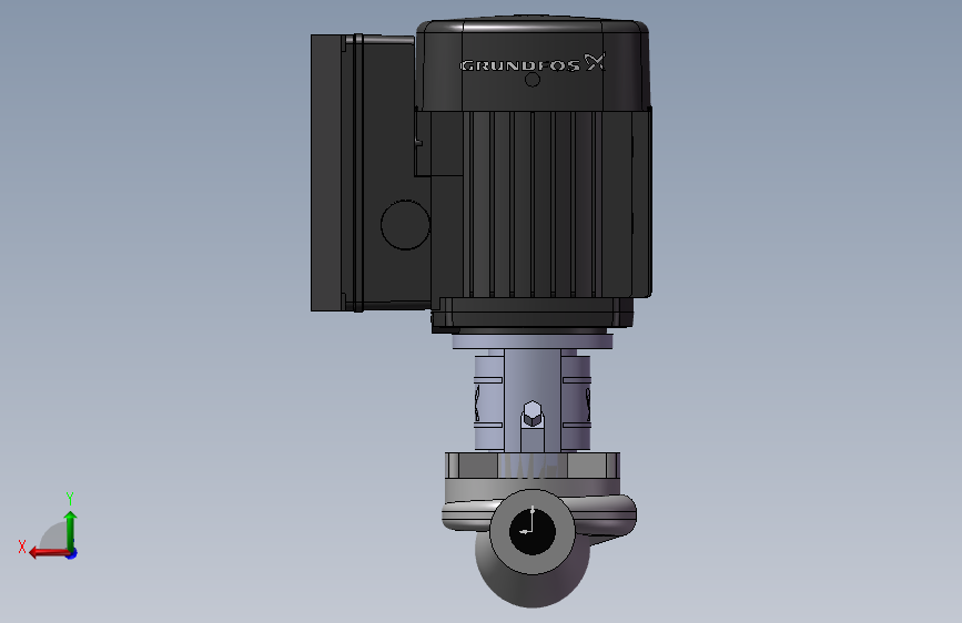 格兰富管道泵TPB 25-50_2P Grundfos 背面视图