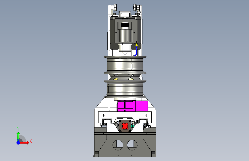 VMC-850立式加工中心(VMC850-数控机床)(全参数NX图纸) 正面视图