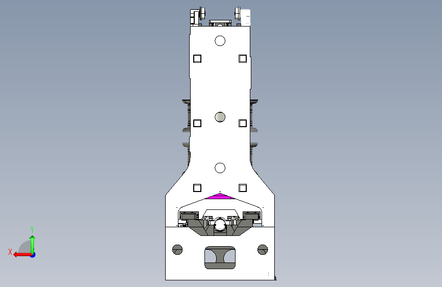 VMC-850立式加工中心(VMC850-数控机床)(全参数NX图纸) 背面视图
