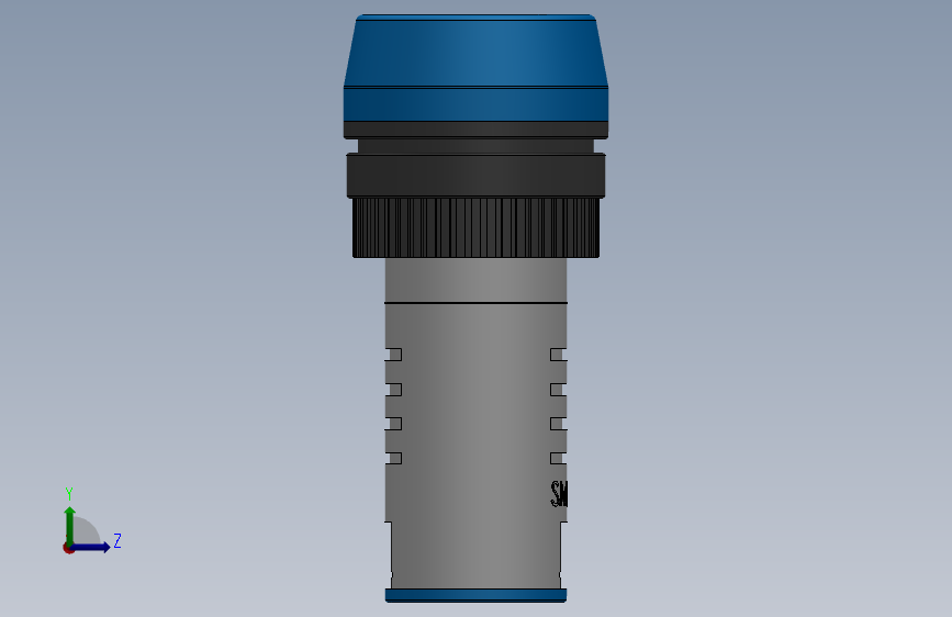 B型指示灯[AD116-22B╱B]_SOLIDWORKS 2018_模型图纸下载 – 懒石网