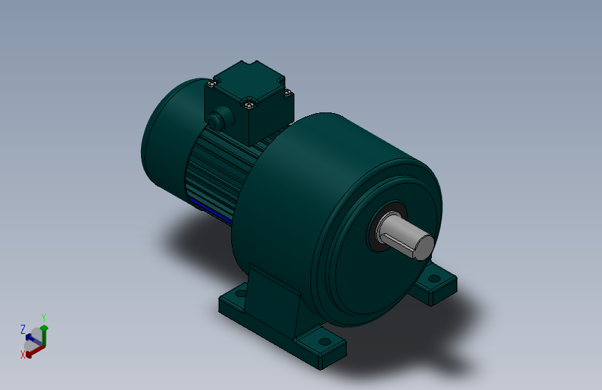 CH-32-200-300～450卧式三相铝壳(刹车)马达减速机[CH-32-200-400-G3]_SOLIDWORKS 2018_模型图纸 ...