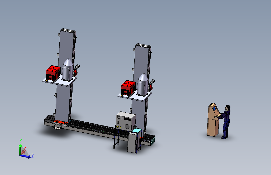 双工位立式焊接机构调试模拟