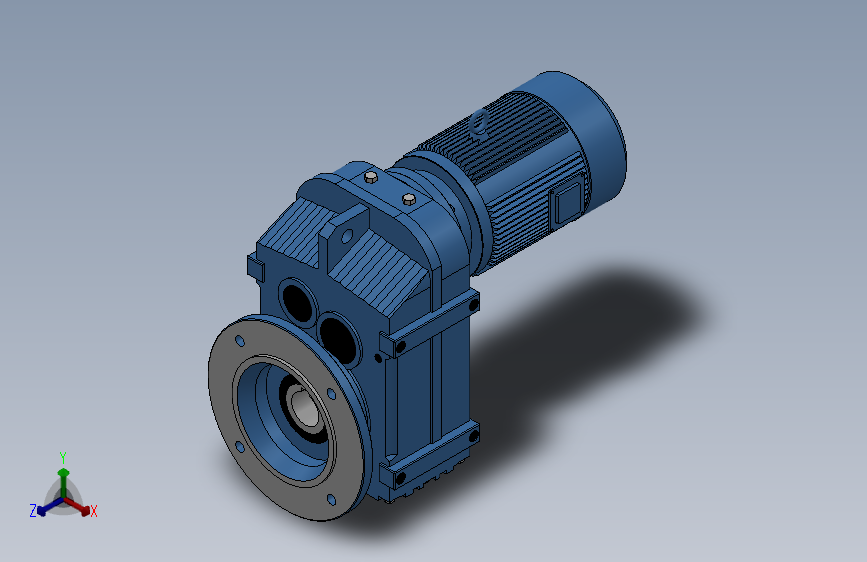 FAF47 B5法兰空心轴安装平行轴-斜齿轮减速电机[FAF47-130.07Y0.12-4P-M4-J1]