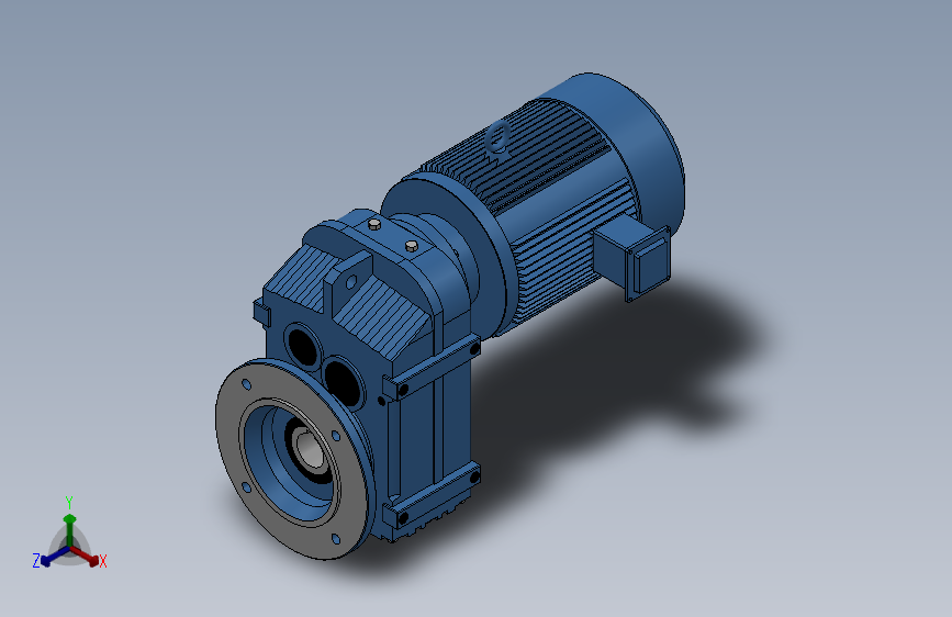 FAF47 B5法兰空心轴安装平行轴-斜齿轮减速电机[FAF47-42.86Y0.55-4P-M4-J1]
