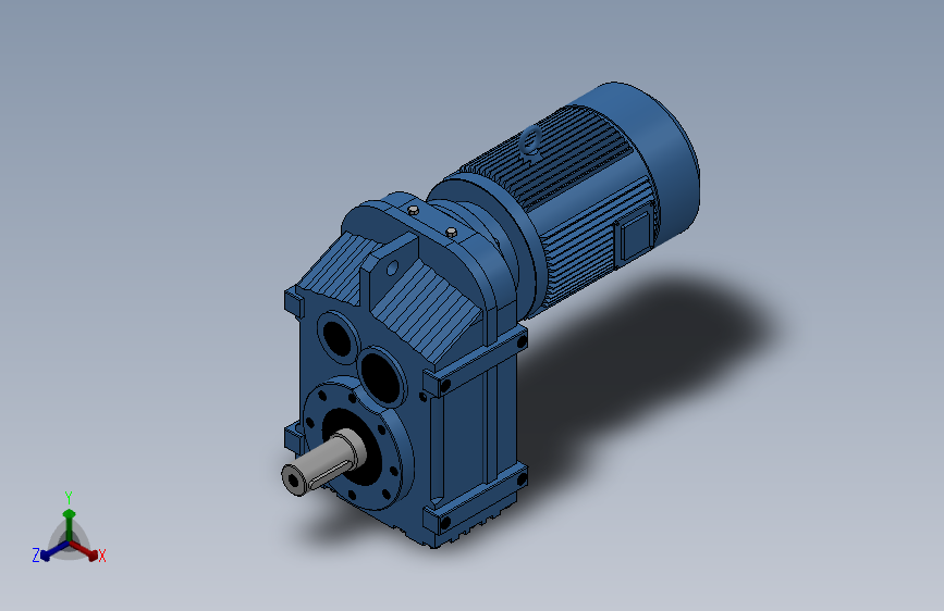 F47底脚安装平行轴-斜齿轮减速电机[F47-89.29Y0.25-4P-M1-J1]