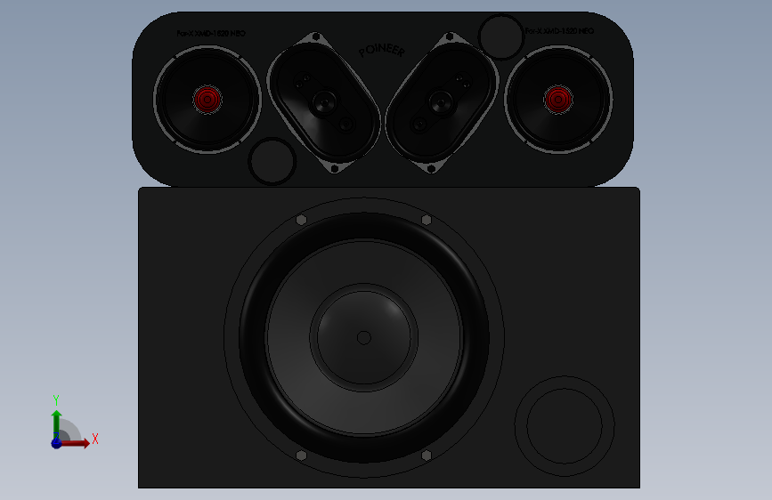 扬声器 正面视图