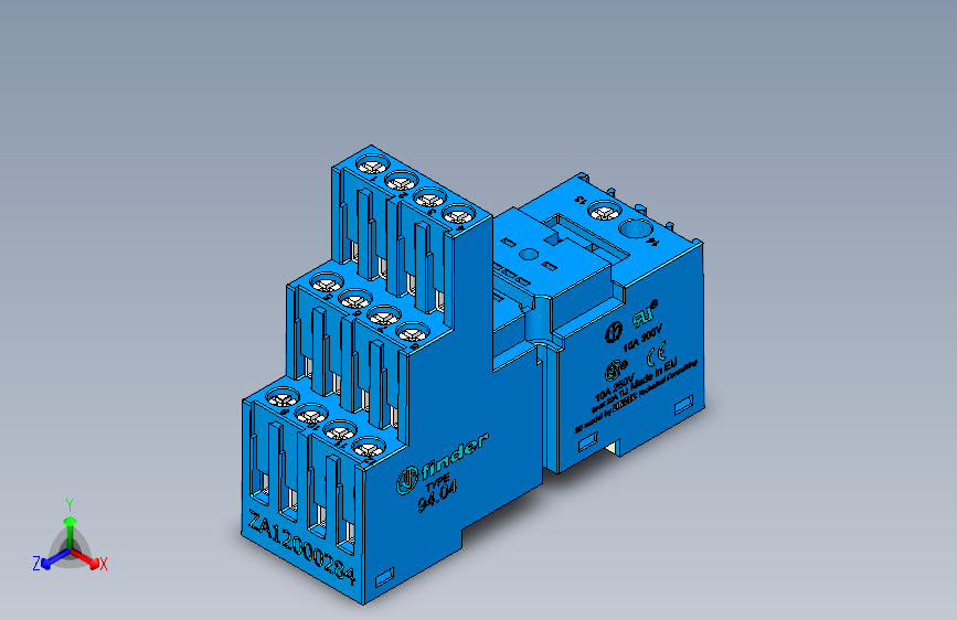 Finder TYPE 94.04 四联继电器插座