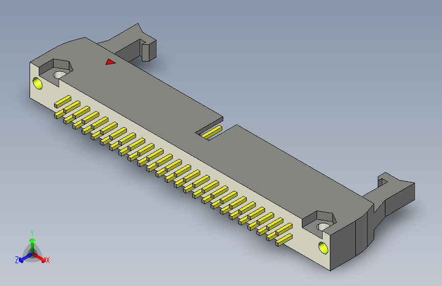 50芯直式PCB焊接扁平电缆插座(针)