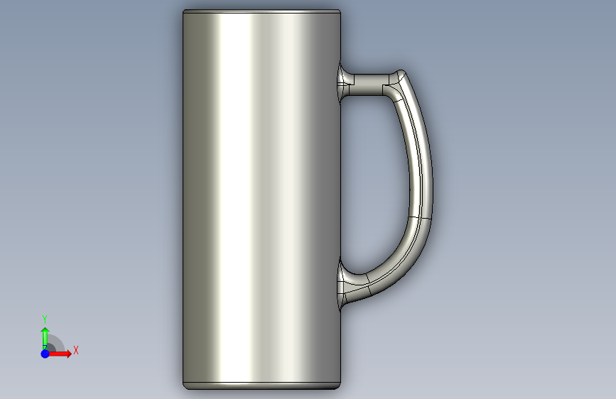 啤酒杯 正面视图