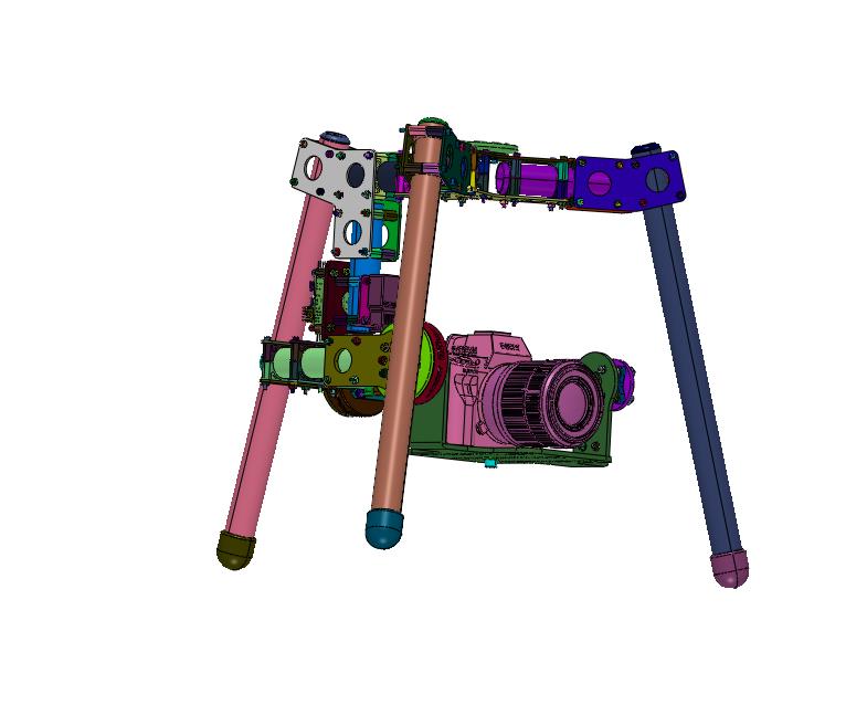 伺服自摇头摄影减震架