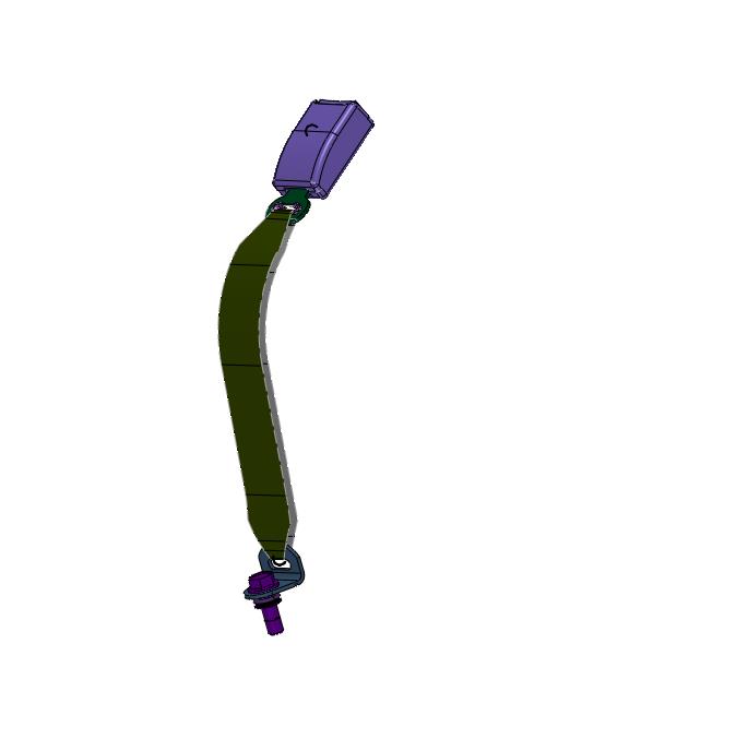 后排安全带拉紧器锁扣总成