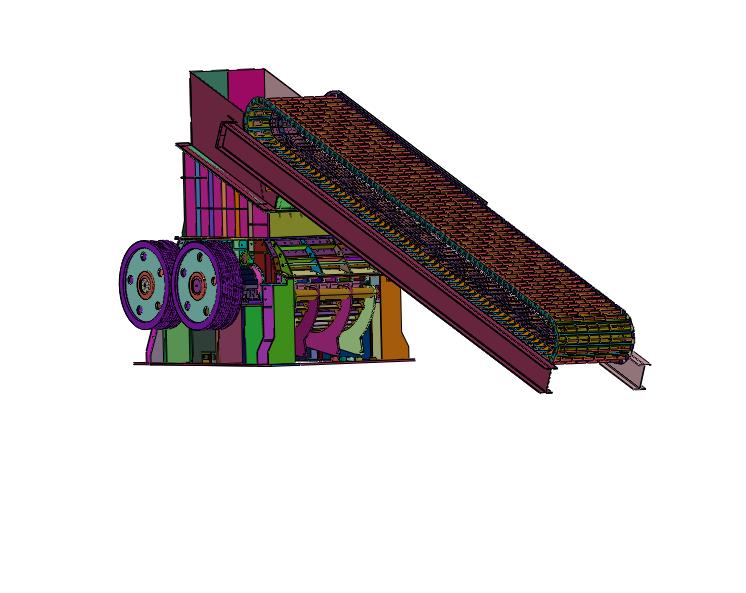 建筑拆迁工地锤式碎石破碎机生产线