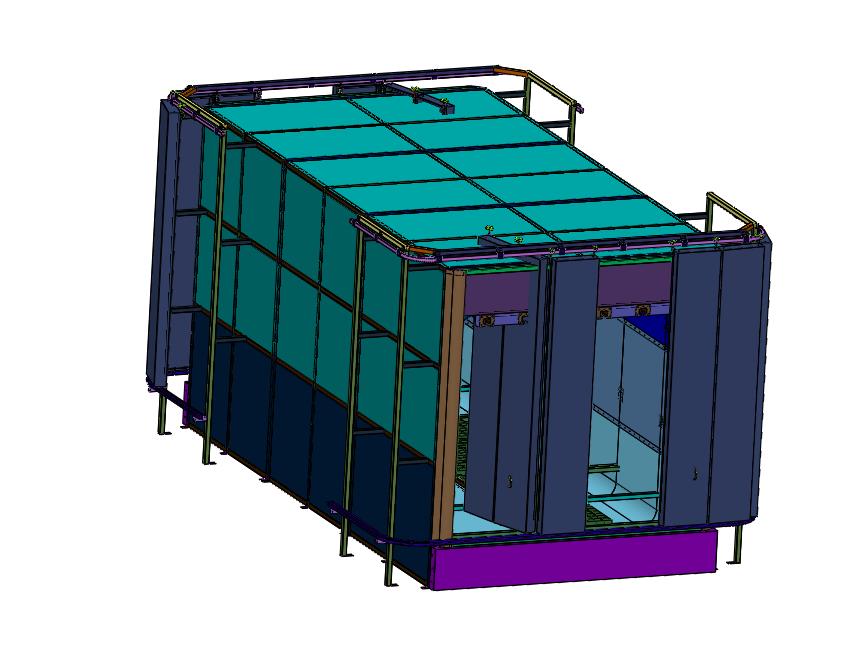 伸缩移动门封闭环保喷漆喷涂房