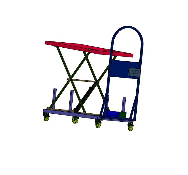 手动液压移动叉型升台降平车