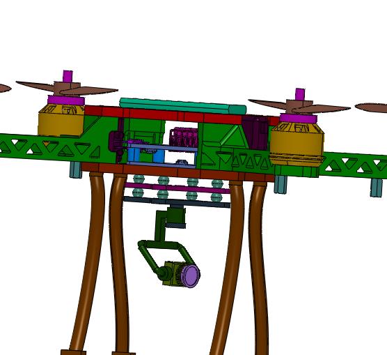 双轴陀螺仪摄像机控制器四旋翼机