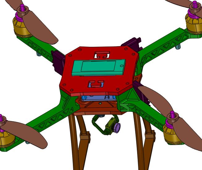 双轴陀螺仪摄像机控制器四旋翼机
