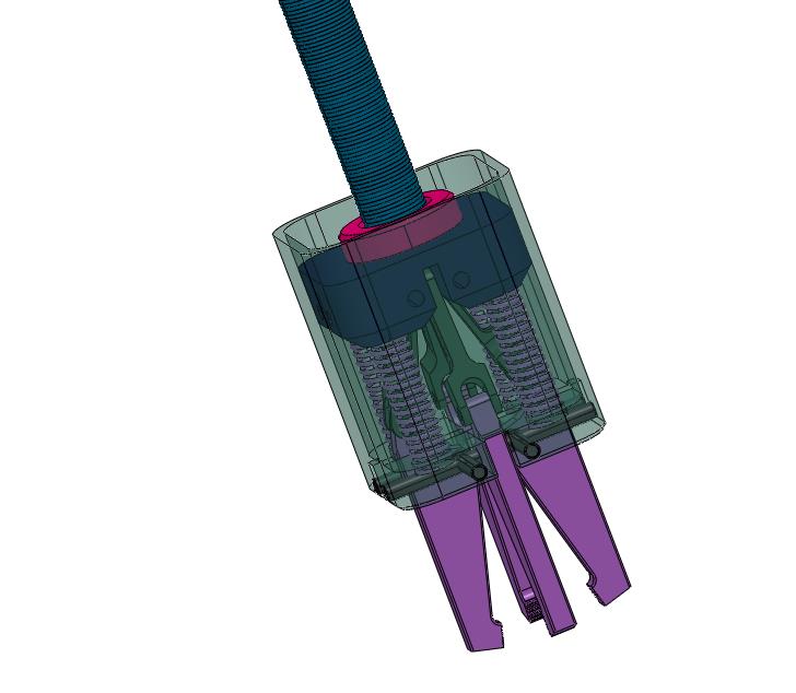 丝杆传动四个夹爪同步夹紧装置