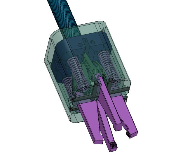 丝杆传动四个夹爪同步夹紧装置