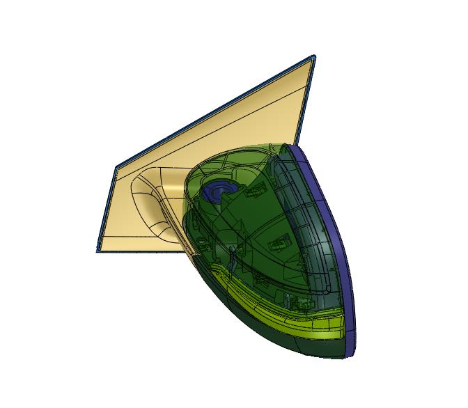 外后视镜总成电调带转向灯