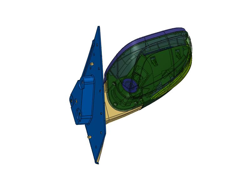 外后视镜总成电调带转向灯