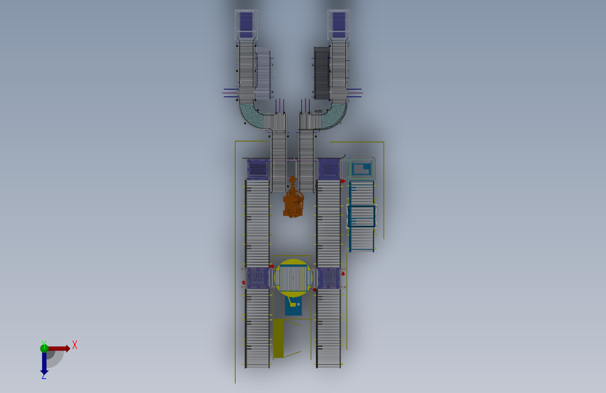 全自动码垛缠绕包装输送一体生产线 Solidworks 2012 模型图纸下载 懒石网