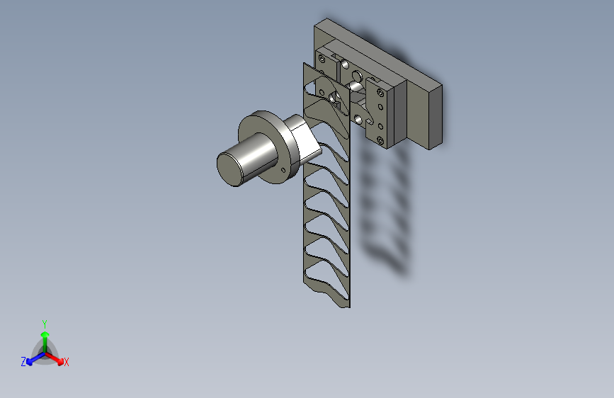 角形垫块开式落料模