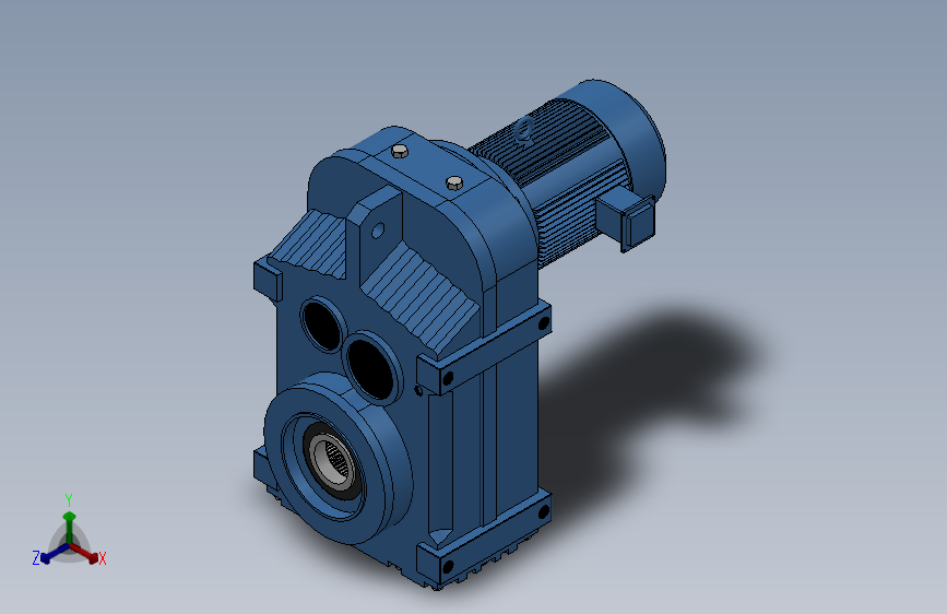 FVZ97 B14法兰花键空心轴安装平行轴-斜齿轮减速电机[FVZ97-174.87Y2.2-4P-M1-J1]