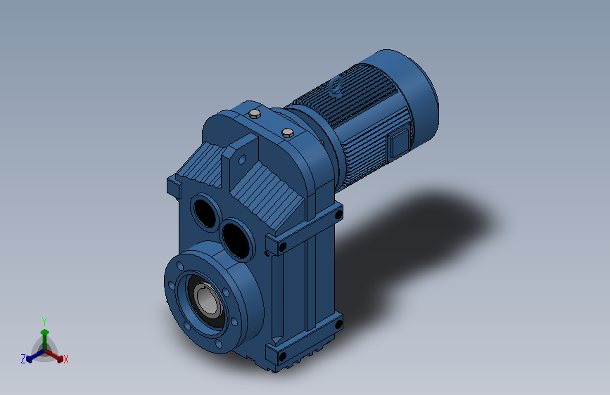 FAZ67 B14法兰空心轴安装平行轴-斜齿轮减速电机[FAZ67-195.39Y0.25-4P-M1-J1]