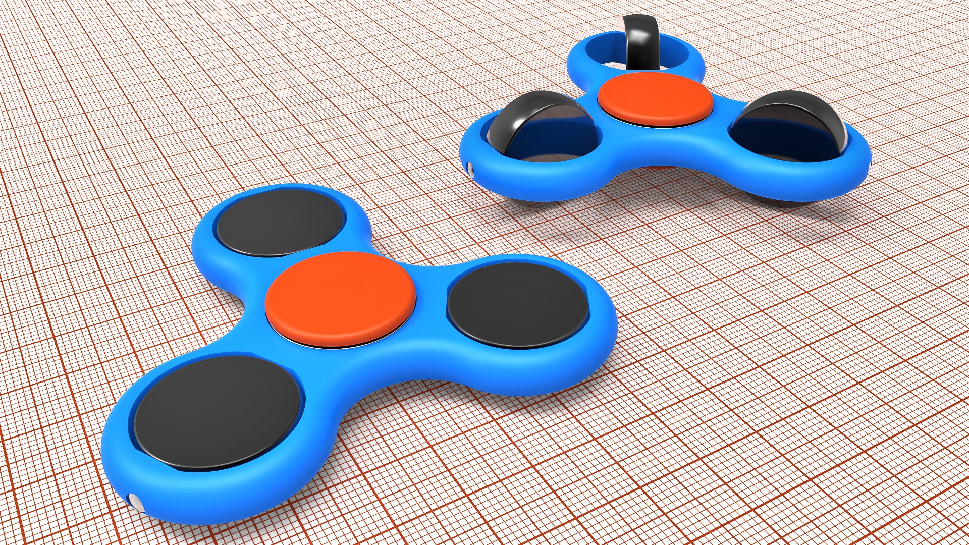 带可旋转扁平球的指尖陀螺