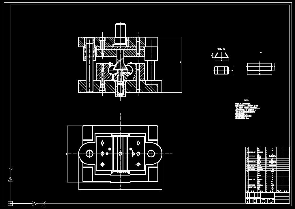 弯板弯曲模具(CAD图+UG三维+工作动画)