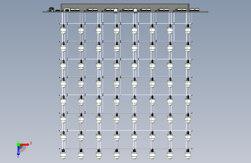 8x8x8 RGB LED 立方体项 俯视图