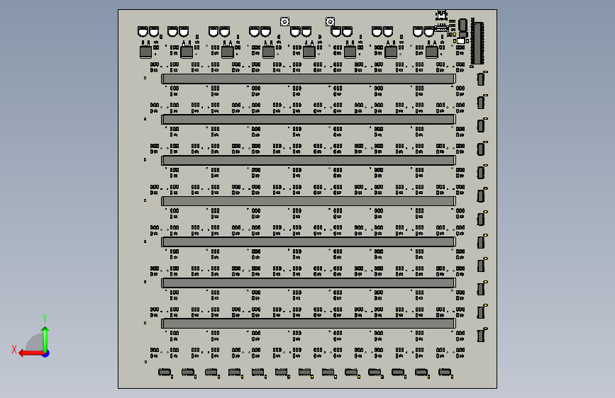 8x8x8 RGB LED 立方体项 背面视图