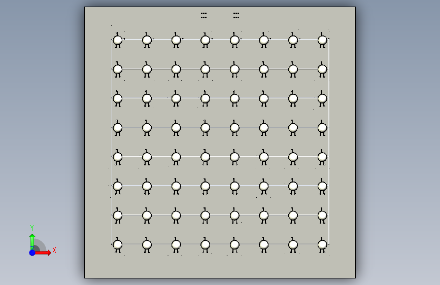 8x8x8 RGB LED 立方体项 正面视图