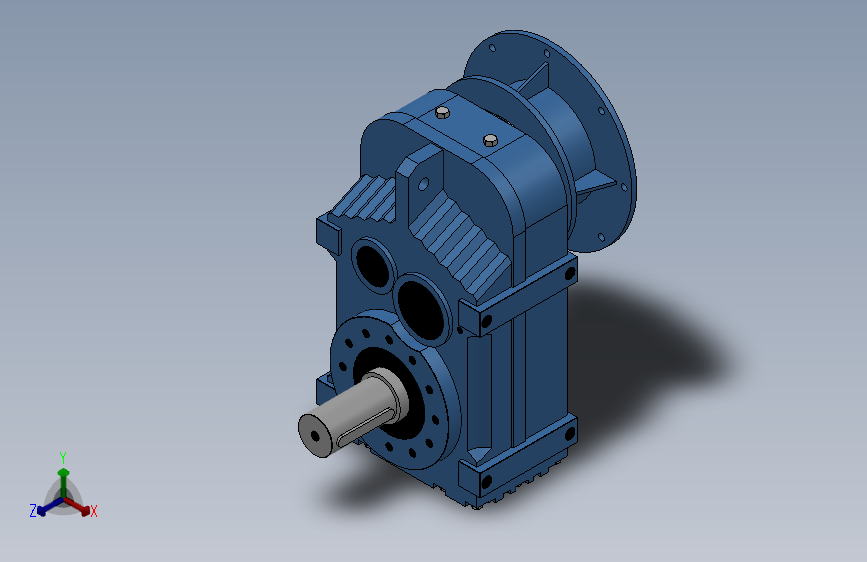 F-AM轴输入型平行轴-斜齿轮减速电机[F127-Y280-10.19-M1]