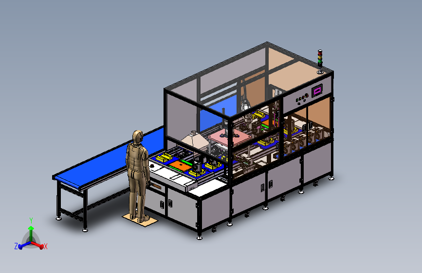 D17-组装检测、侧面锁螺丝、压合、搬运自动倍速链线