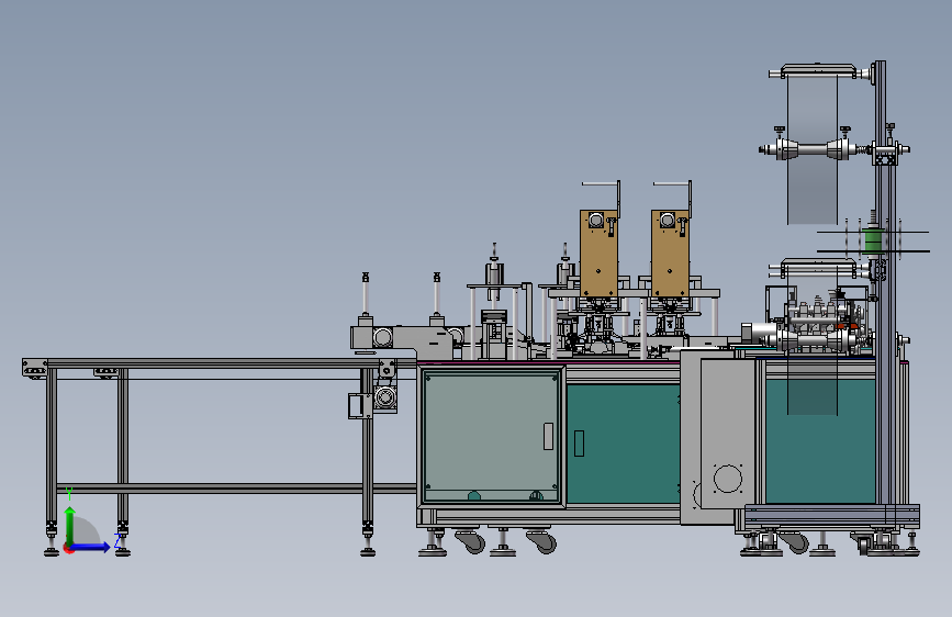 儿童平面口罩机 左侧视图