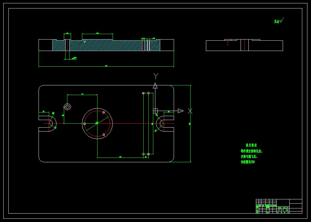 方法兰钻孔夹具(CAD图+SW三维)