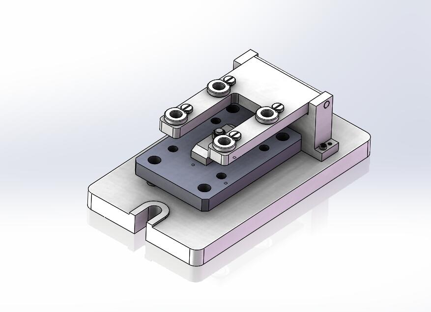 方法兰钻孔夹具(CAD图+SW三维)