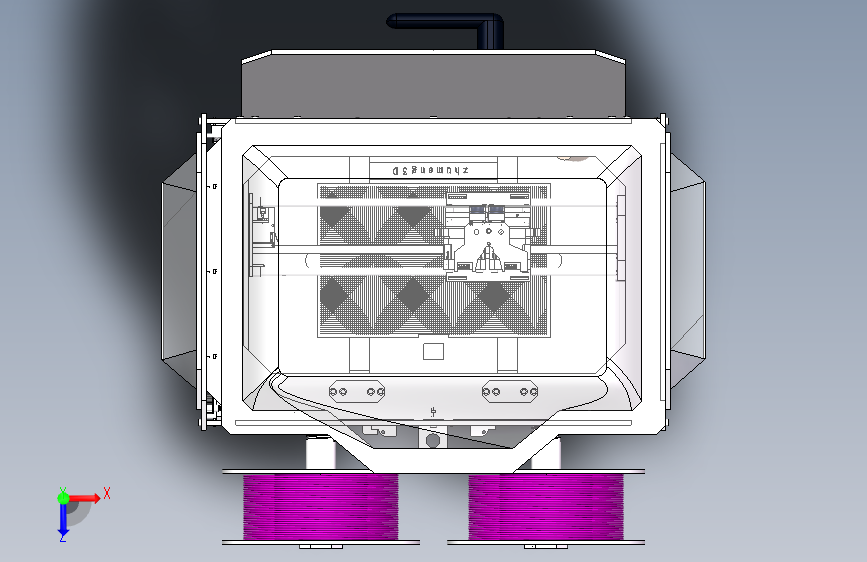 3D打印机集成平台 俯视图