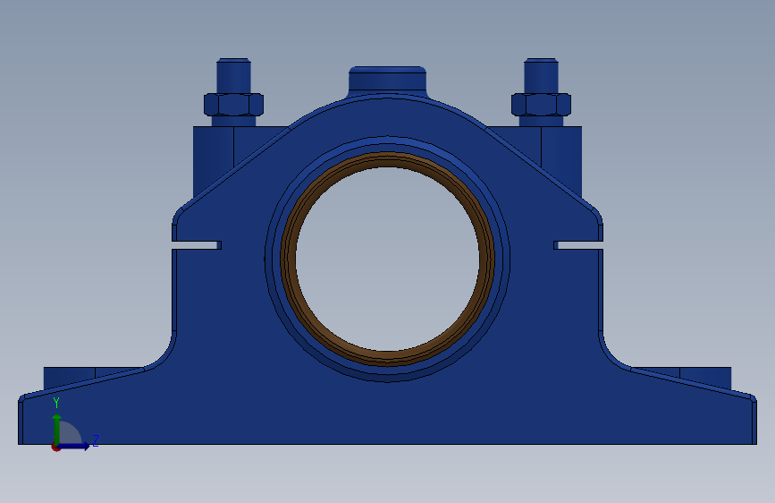 对开式二螺柱正滑动轴承_H2060_SOLIDWORKS 2018_模型图纸下载 – 懒石网