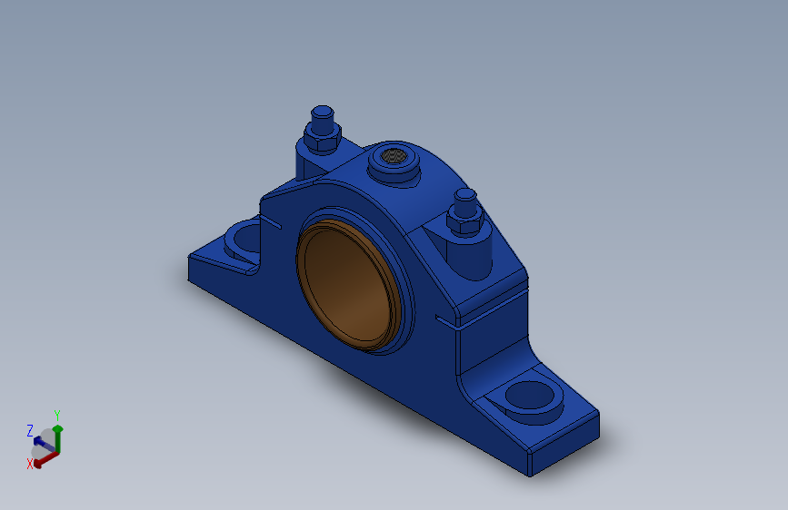 对开式二螺柱正滑动轴承_H2060_SOLIDWORKS 2018_模型图纸下载 – 懒石网